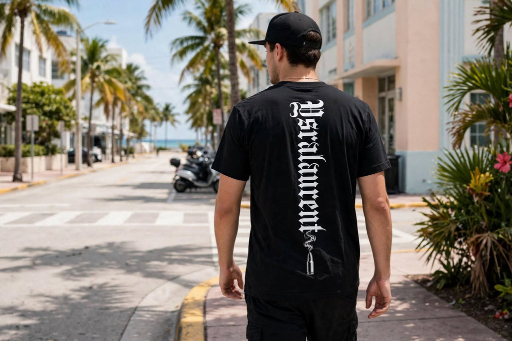 YSRLAURENT Signature Tee - Black